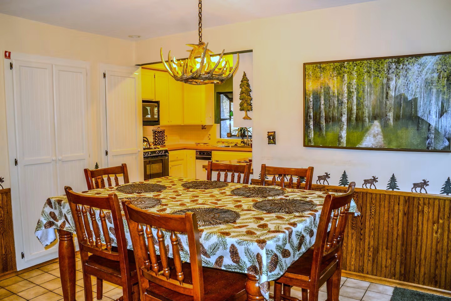 The dining room